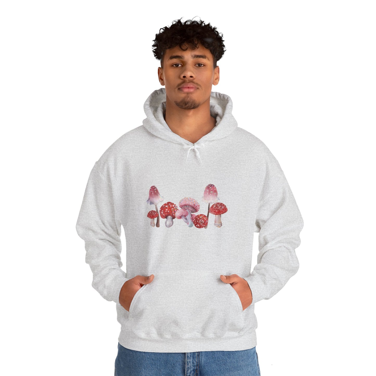 Unisex Watercolor Mushroom Heavy Blend Hooded Hoodie Sweatshirt