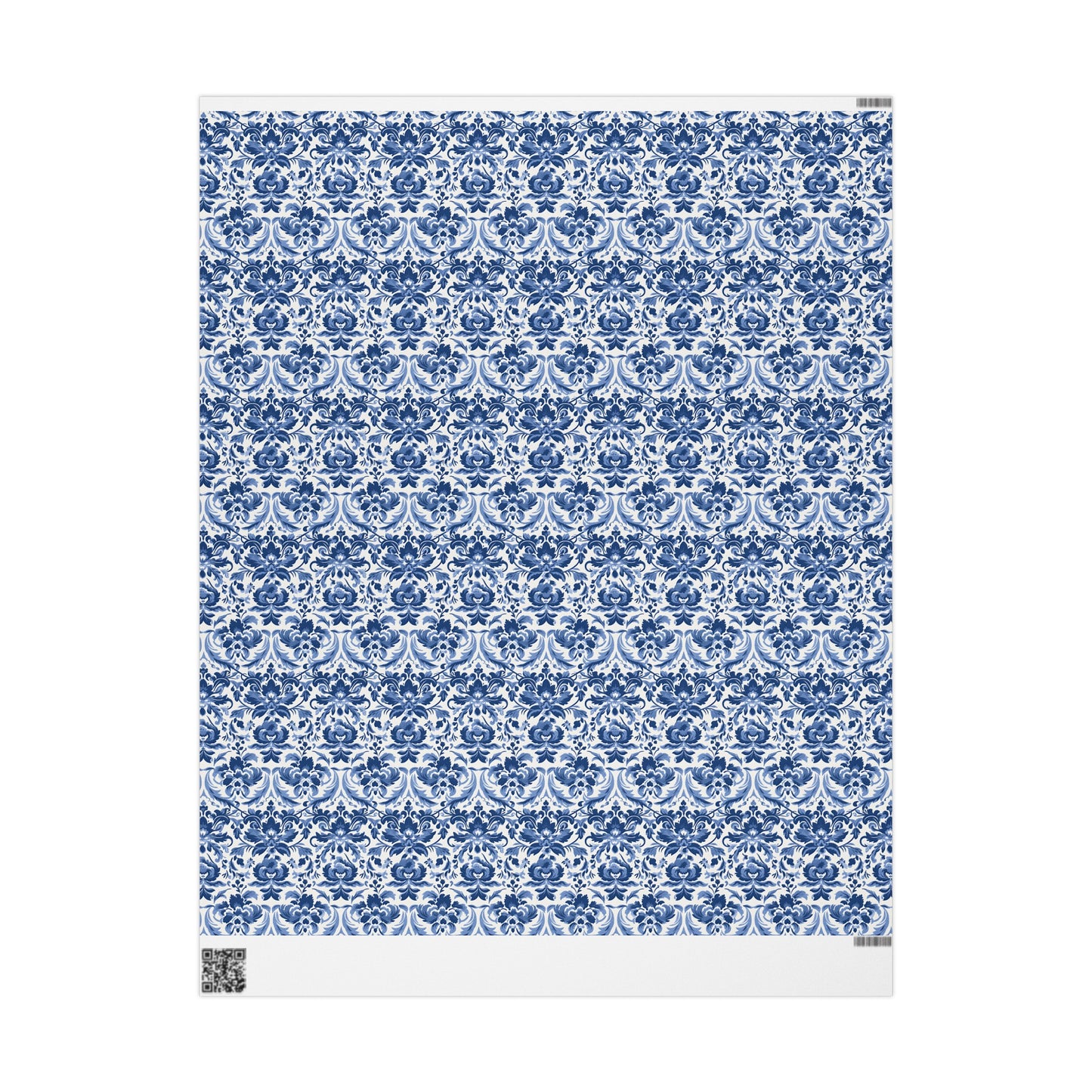 Blue Damask Wrapping Paper