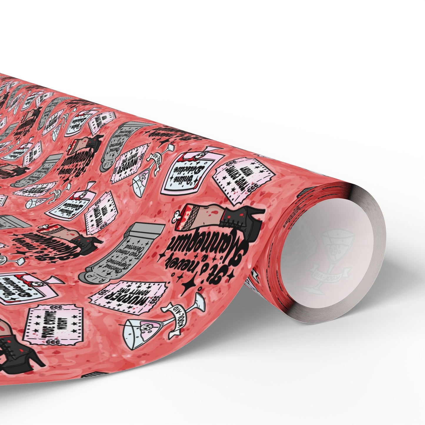 Wrapping Paper - Fun True Crime Hand Drawn Design
