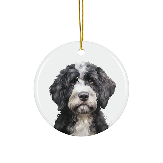 Portuguese Water Dog Ceramic Ornament