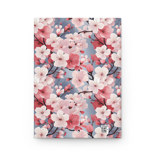Sakura Cherry Blossom Hardcover Journal — Floral Notebook for Spring, Daily Journaling