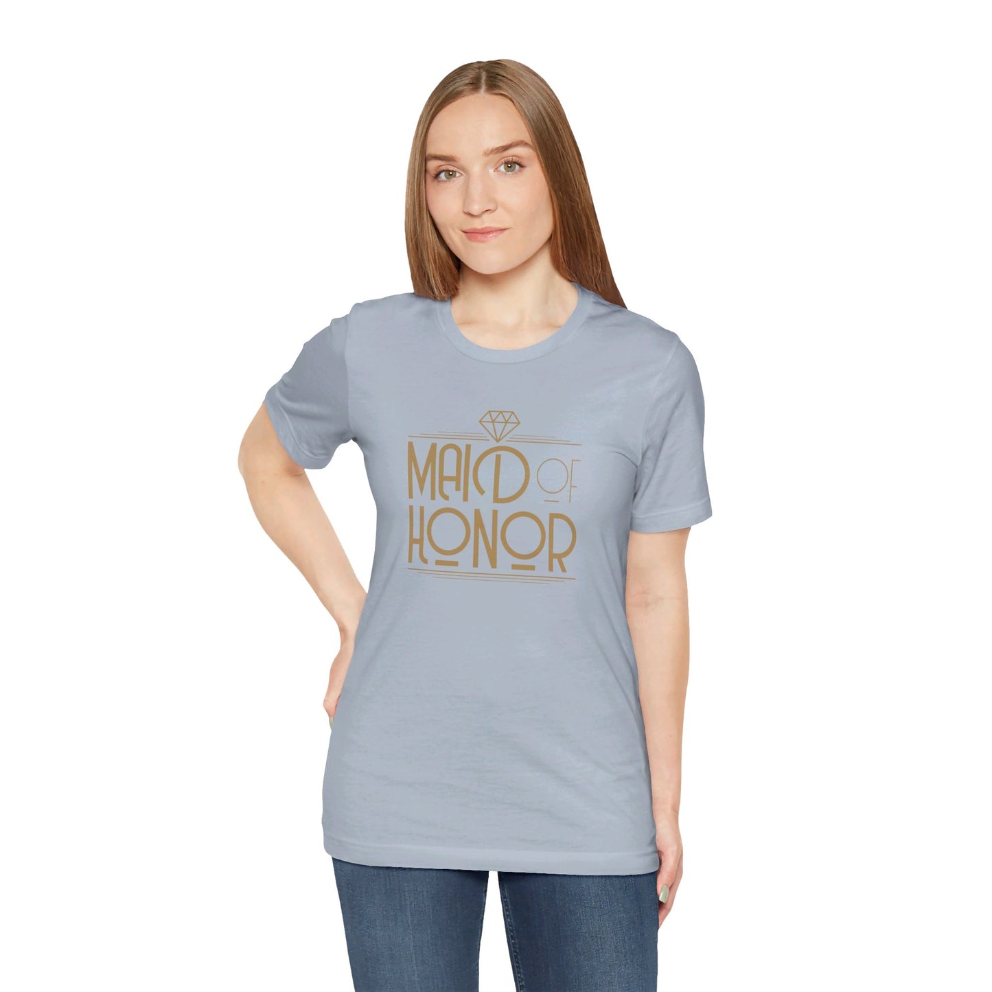 Maid of Honor Art Deco Unisex Jersey Short Sleeve Tee Bachelorette Party Shirt