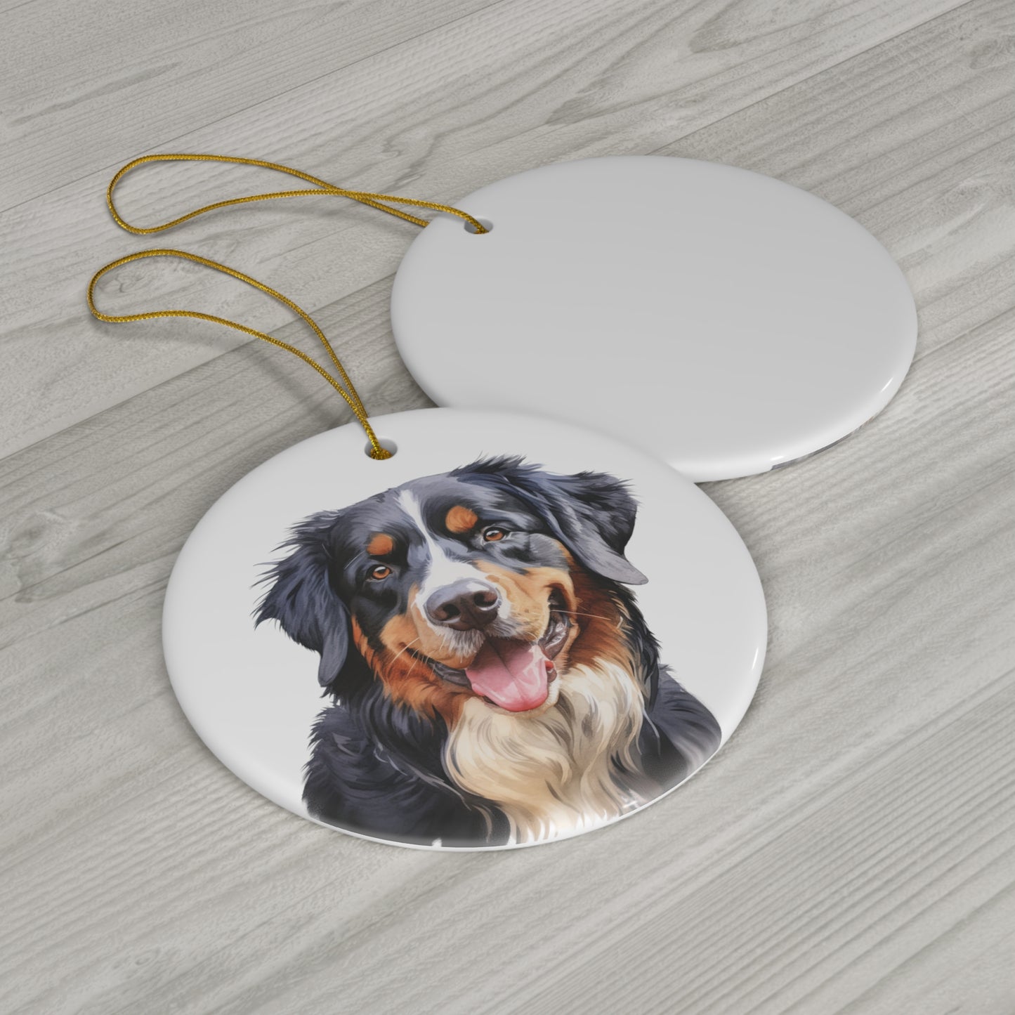 Bernese Mountain Dog Ceramic Ornament