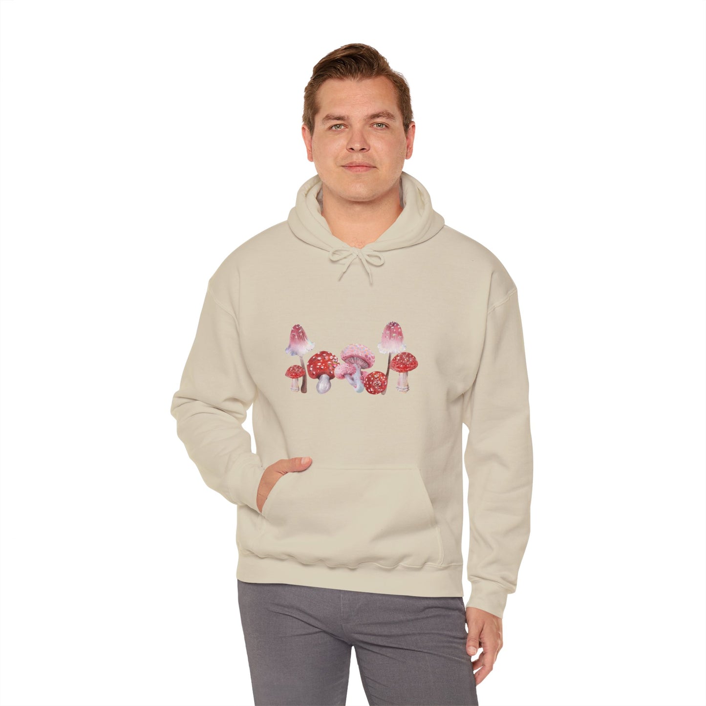 Unisex Watercolor Mushroom Heavy Blend Hooded Hoodie Sweatshirt