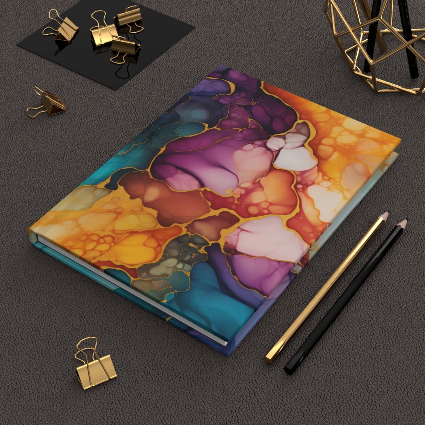 Alcohol Ink Rich Color Hardcover Journal Notebook