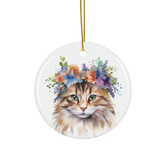 LaPerm Cat Ceramic Ornament Christmas Gift