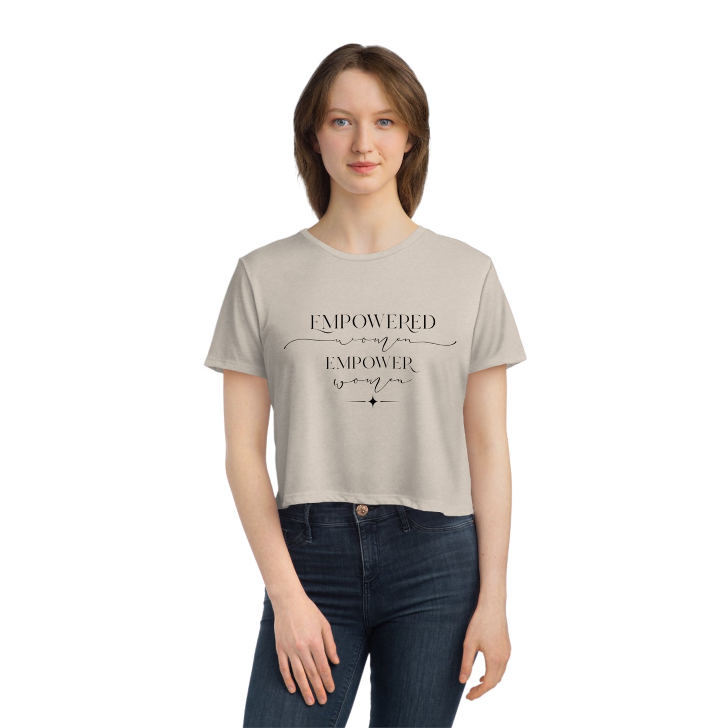 Empowered Women Empower Women Women's Flowy Cropped Tee