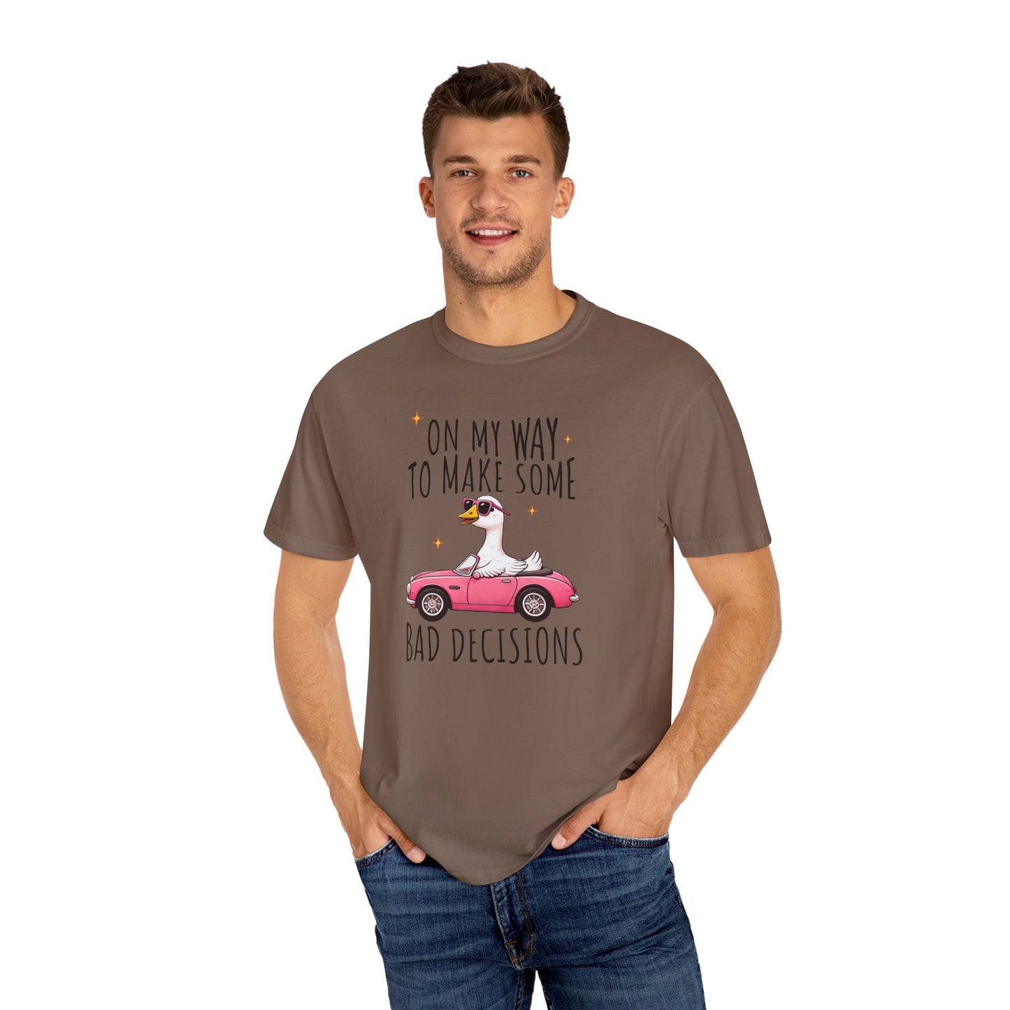 Fun Graphic T-Shirt, "On My Way to Make Some Bad Decisions", Casual Wear, Gift for Friends, Humor Tee, Weekend Vibes