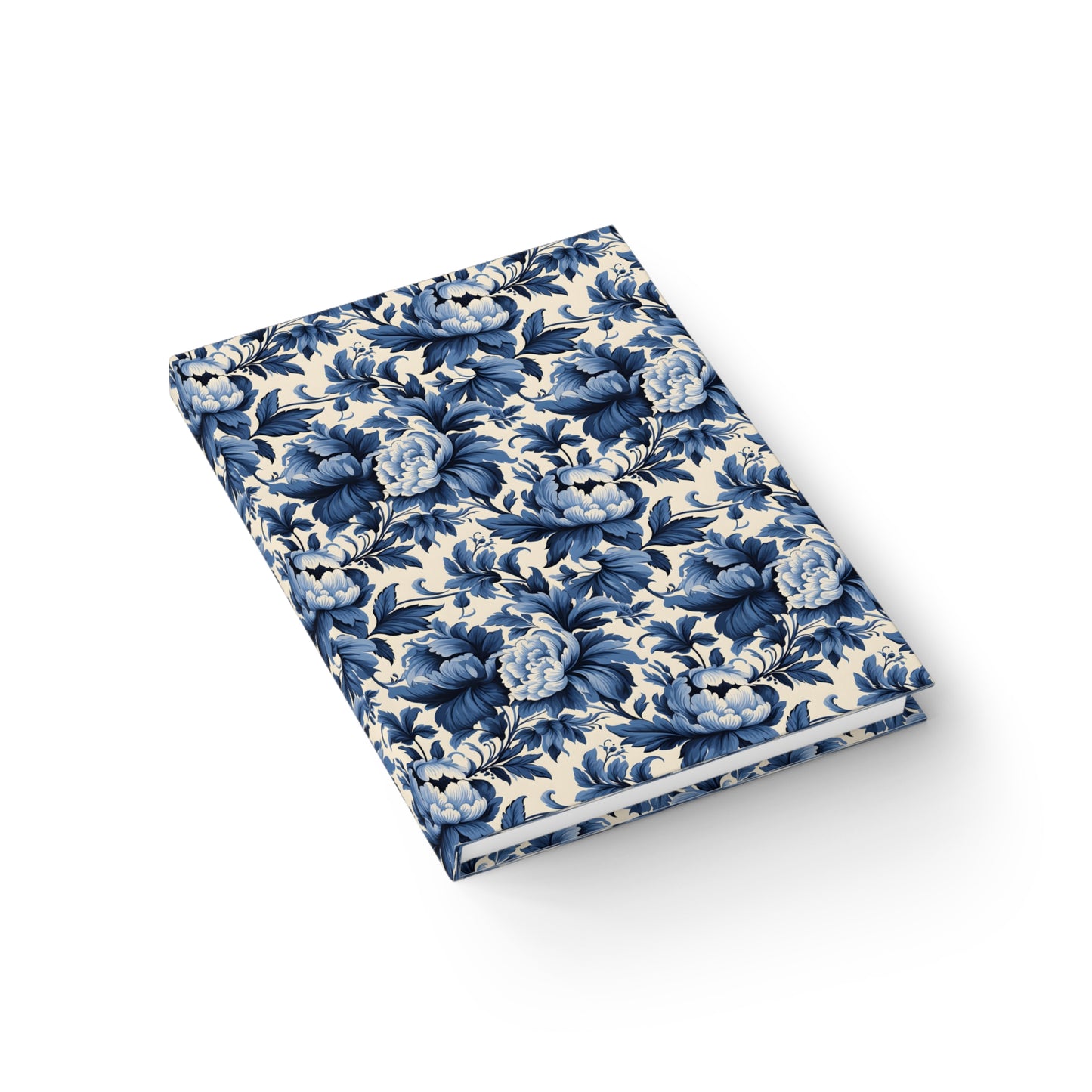 Blue Damask Notebook Unlined Journal