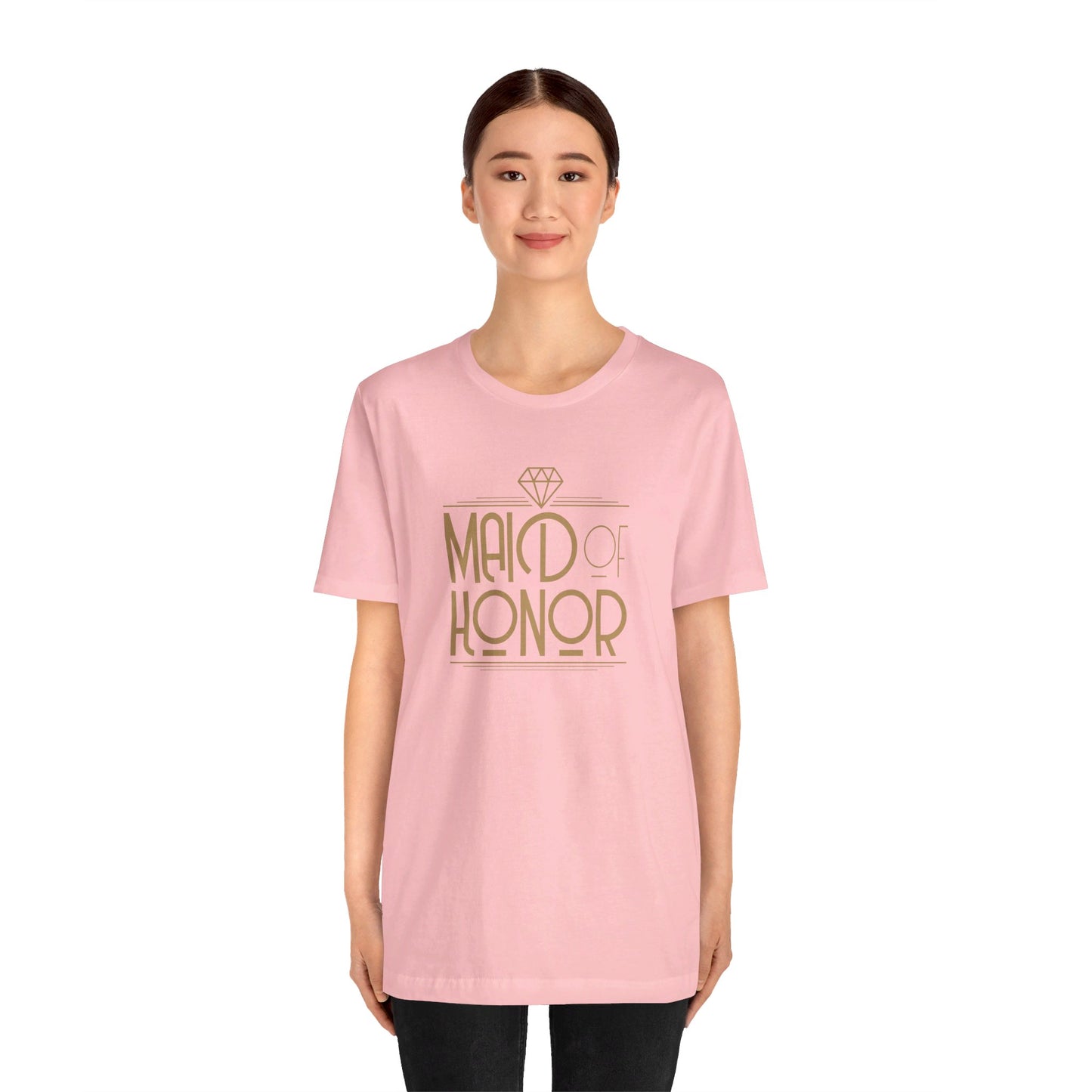 Maid of Honor Art Deco Unisex Jersey Short Sleeve Tee Bachelorette Party Shirt