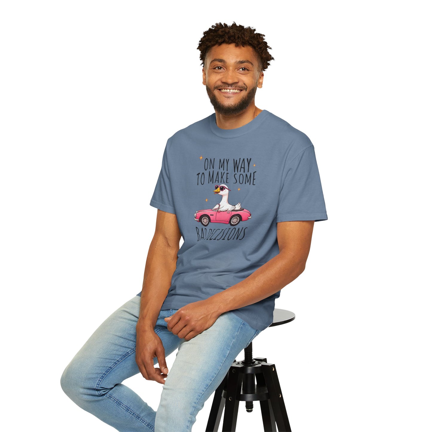 Fun Graphic T-Shirt, "On My Way to Make Some Bad Decisions", Casual Wear, Gift for Friends, Humor Tee, Weekend Vibes