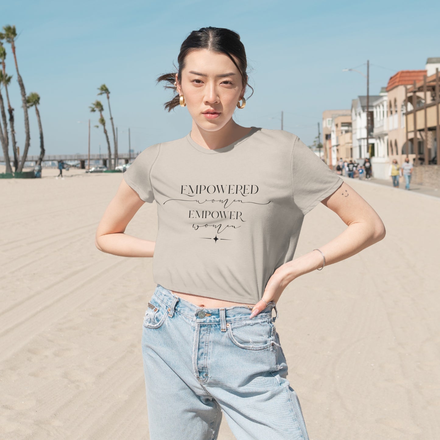 Empowered Women Empower Women Women's Flowy Cropped Tee