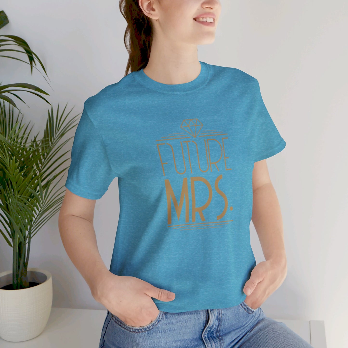 Future Mrs Art Deco Unisex Jersey Short Sleeve Tee Bachelorette Party Shirt