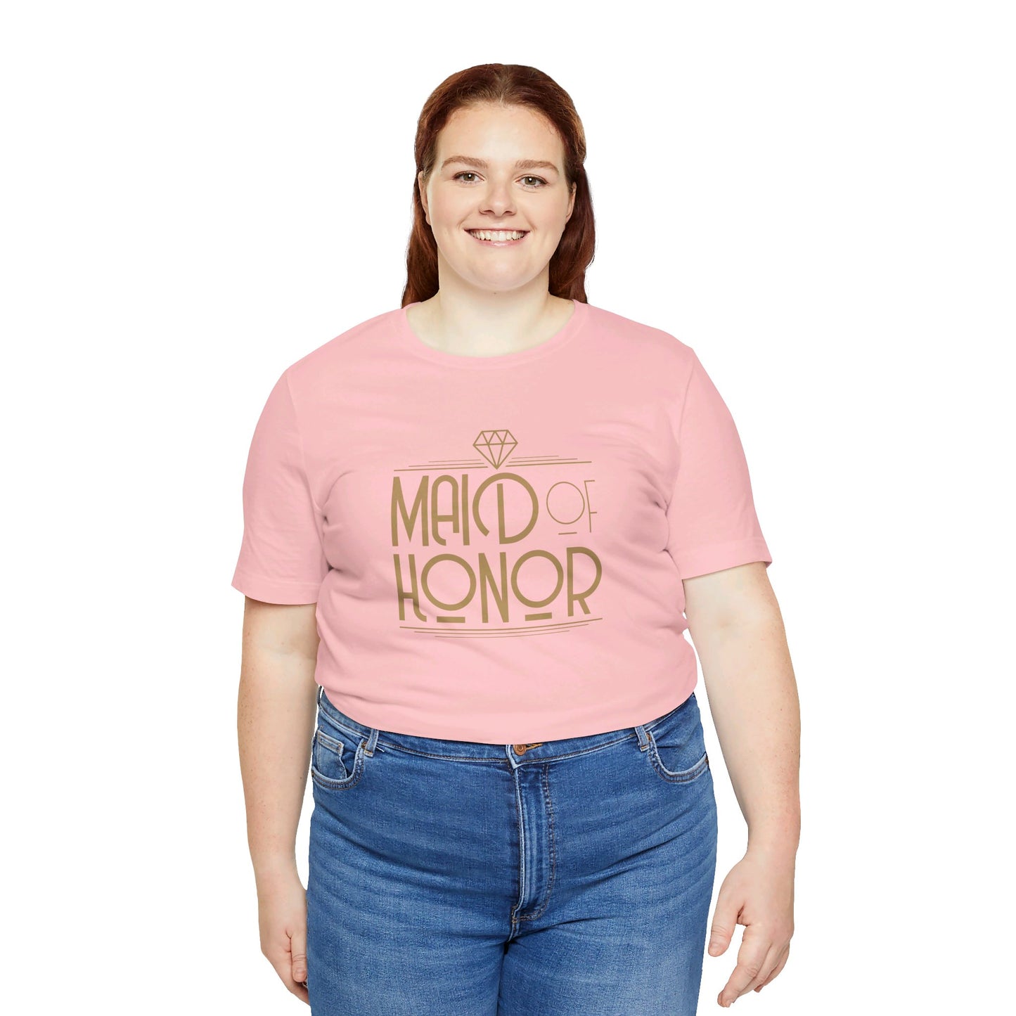 Maid of Honor Art Deco Unisex Jersey Short Sleeve Tee Bachelorette Party Shirt