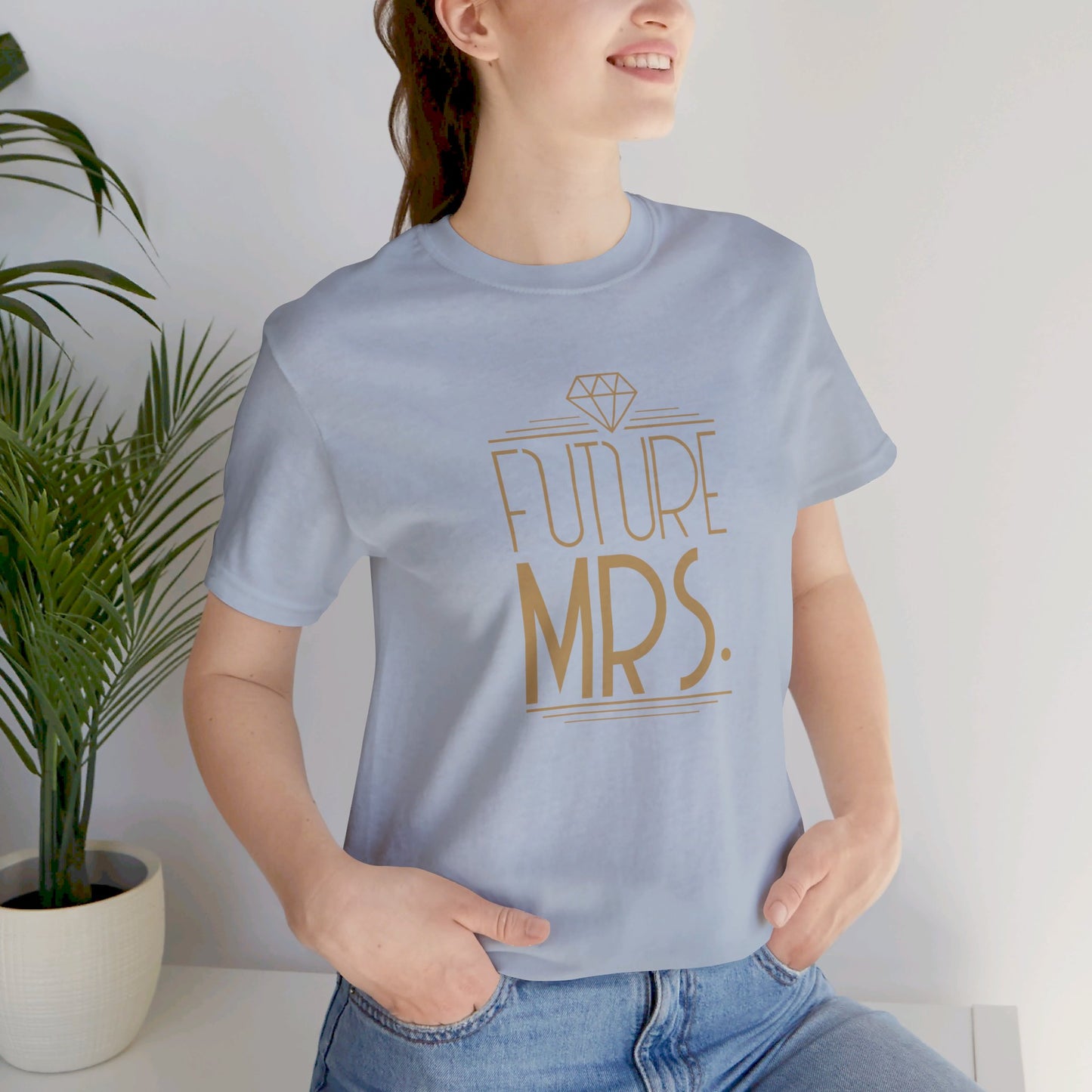 Future Mrs Art Deco Unisex Jersey Short Sleeve Tee Bachelorette Party Shirt