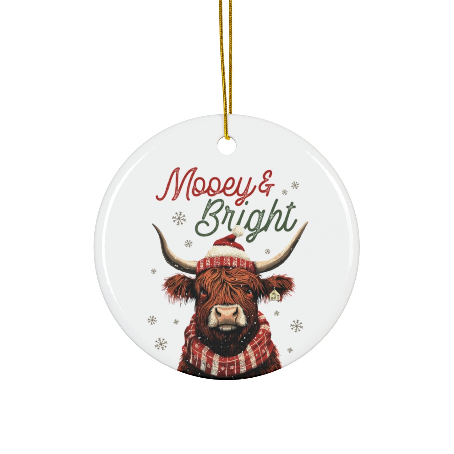 Cute Cow Ceramic Ornament Christmas Gift