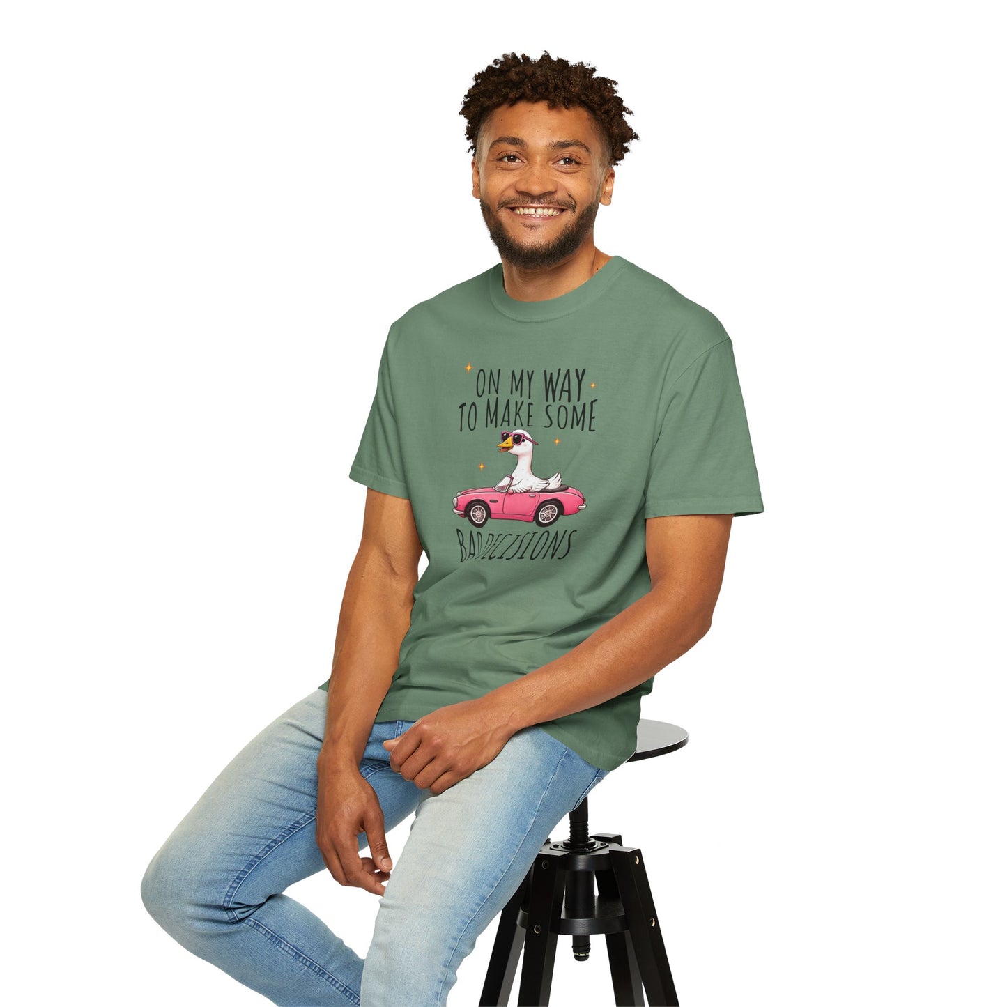 Fun Graphic T-Shirt, "On My Way to Make Some Bad Decisions", Casual Wear, Gift for Friends, Humor Tee, Weekend Vibes