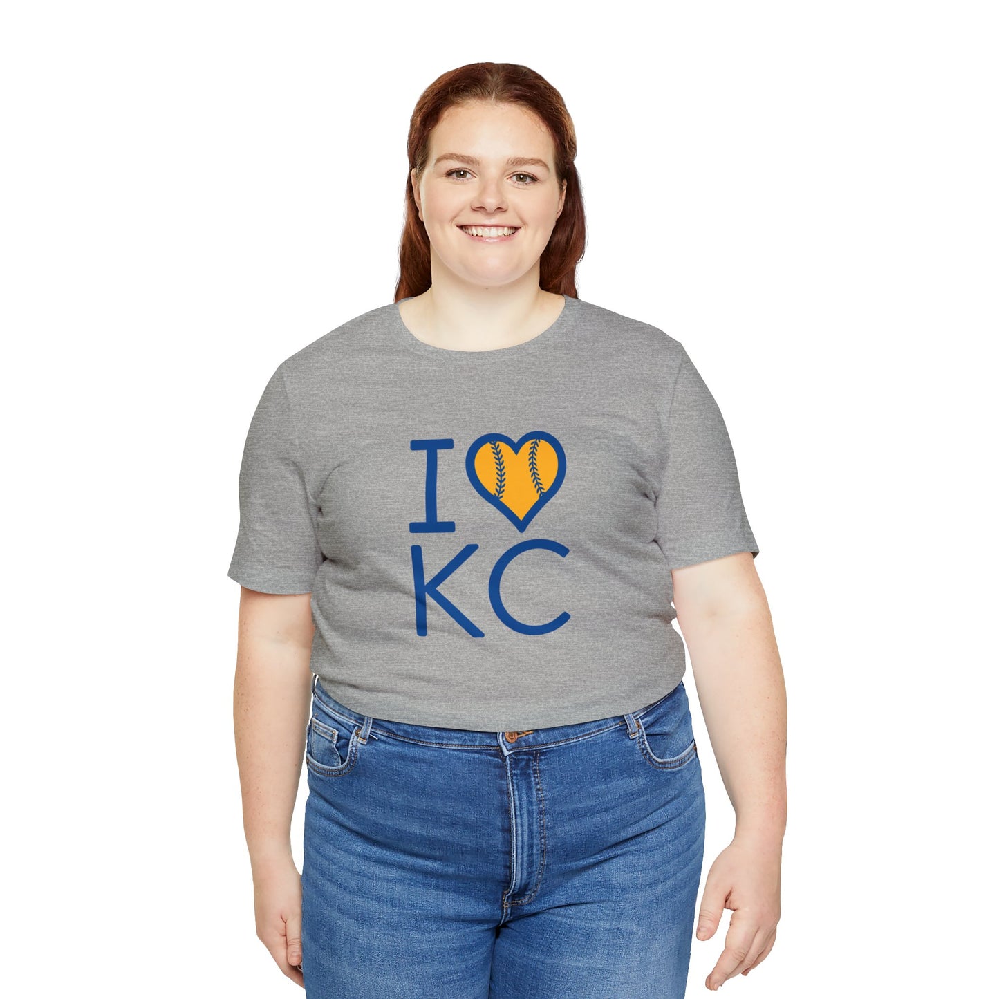 I Love Kansas City Baseball Unisex Jersey Short Sleeve Tee T-Shirt