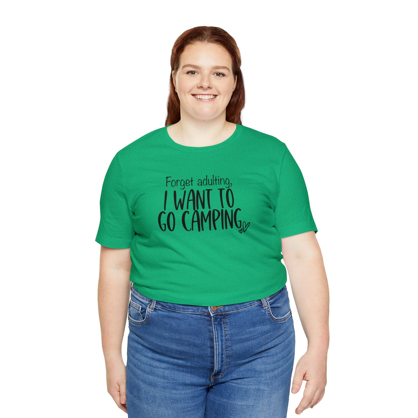 Forget Adulting I Want To Go Camping Jersey Short Sleeve Tee