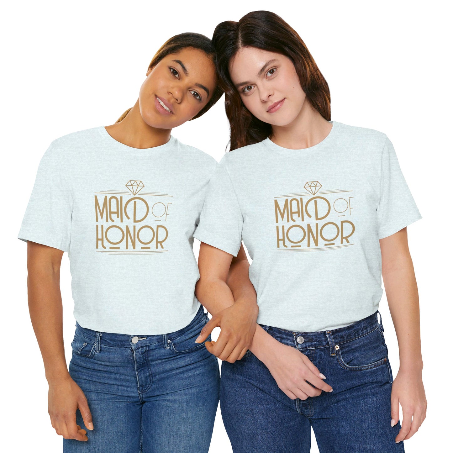 Maid of Honor Art Deco Unisex Jersey Short Sleeve Tee Bachelorette Party Shirt