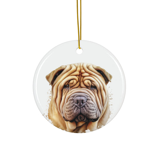 Chinese Shar-Pei Ceramic Ornament Christmas Gift