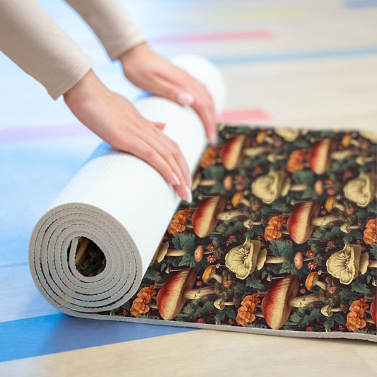Cottagecore Mushroom Foam Yoga Mat 24x72in