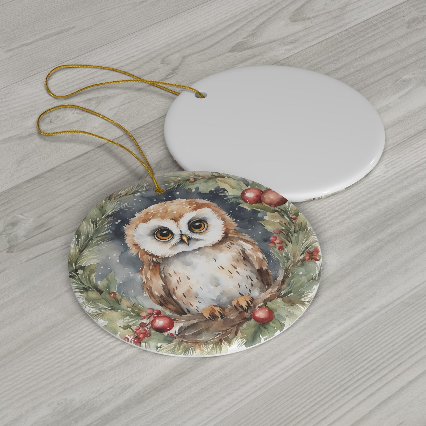 Owl Ceramic Ornament