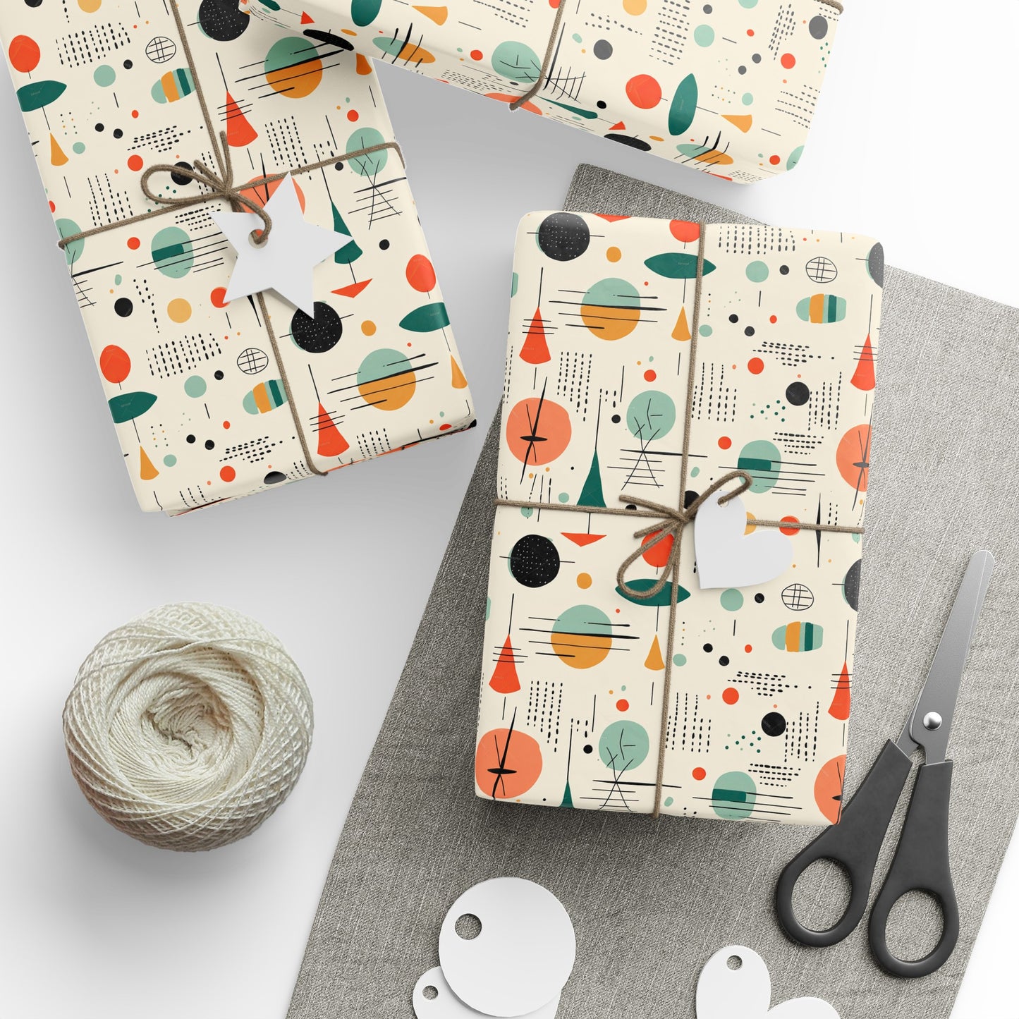 Mid Century Gift Wrapping Paper