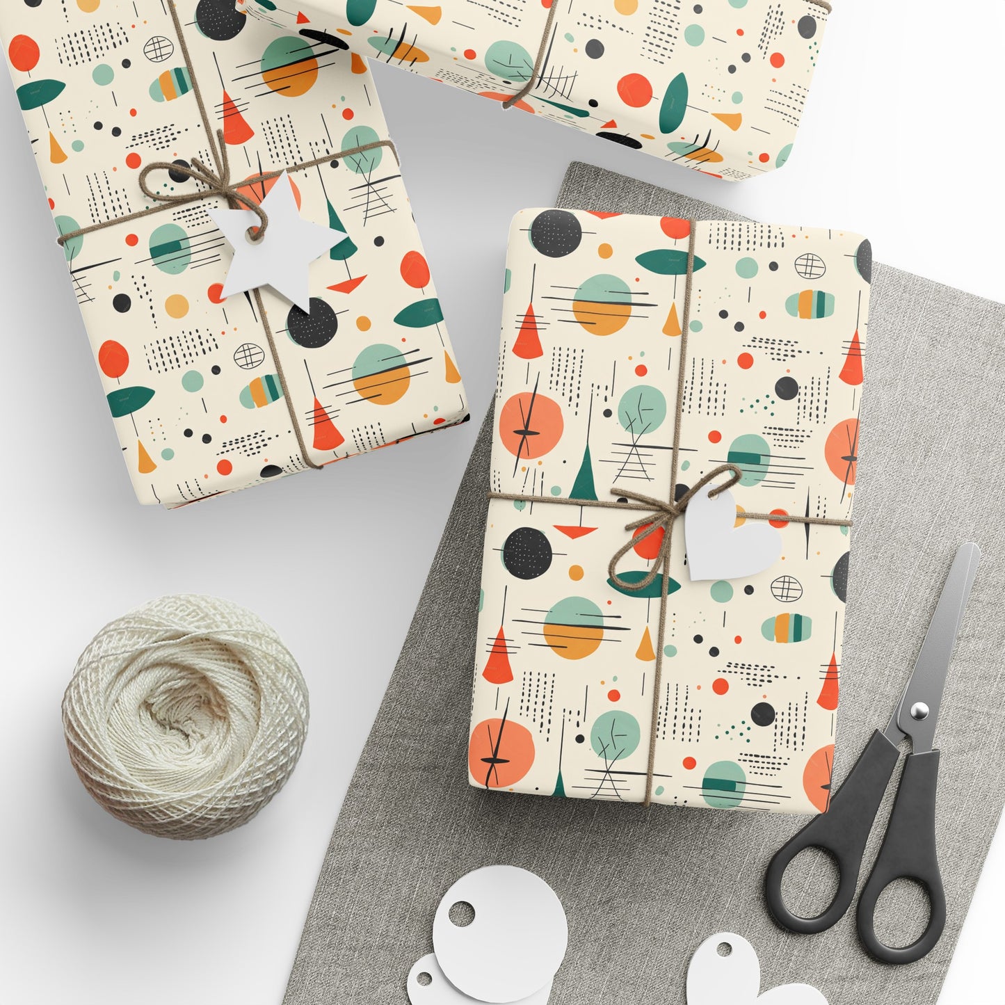 Mid Century Gift Wrapping Paper