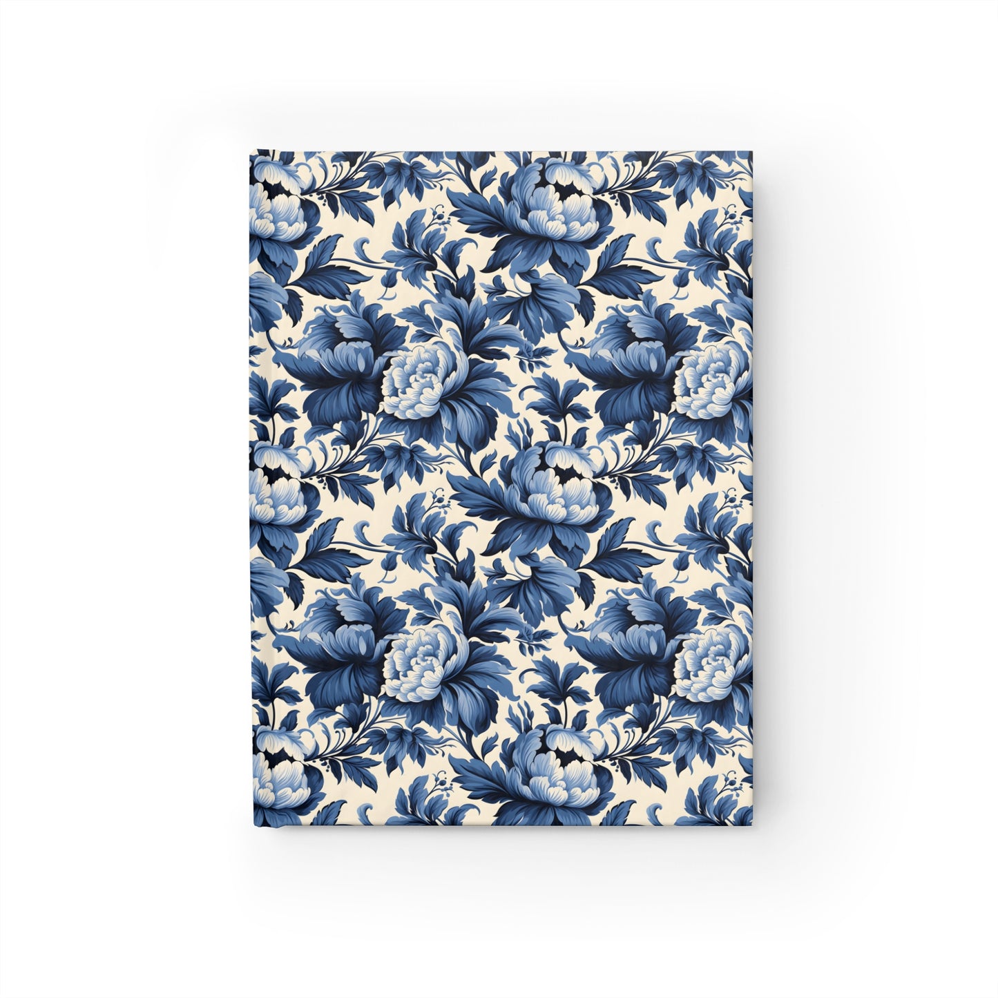 Blue Damask Notebook Unlined Journal