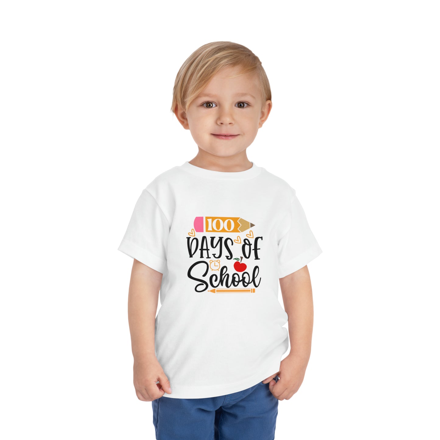 100 Days of School Toddler Short Sleeve Tee