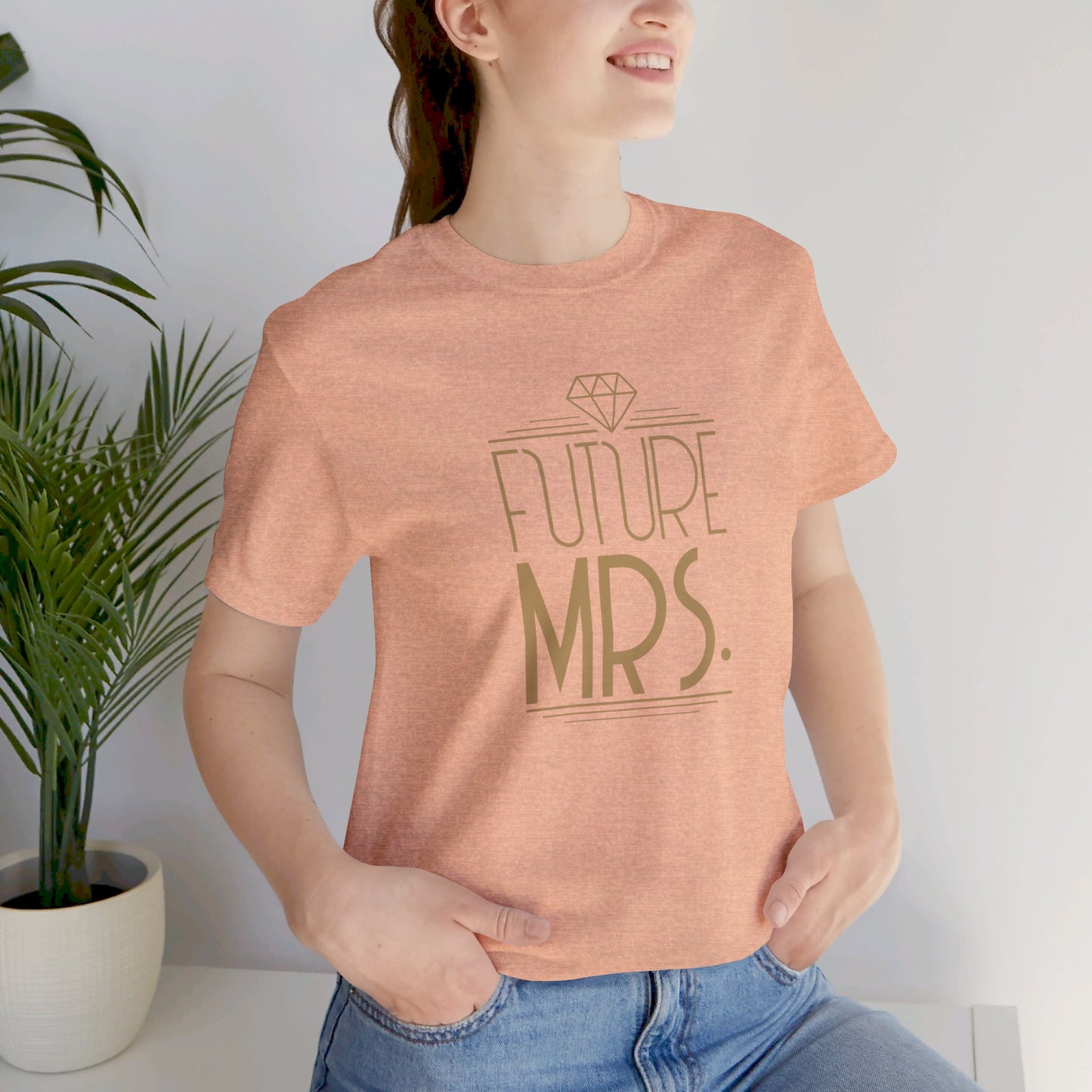 Future Mrs Art Deco Unisex Jersey Short Sleeve Tee Bachelorette Party Shirt