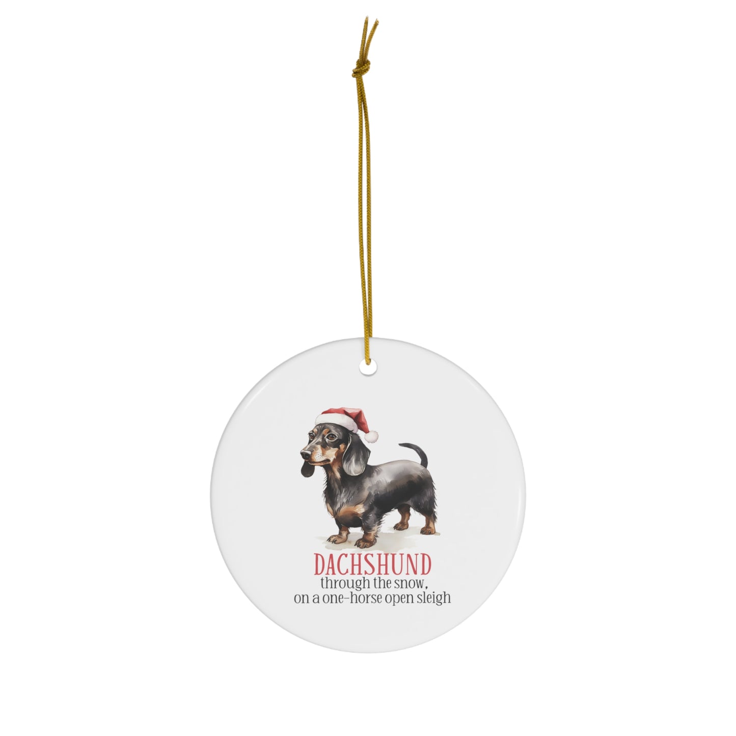 Dachshund Ceramic Ornament Christmas Gift