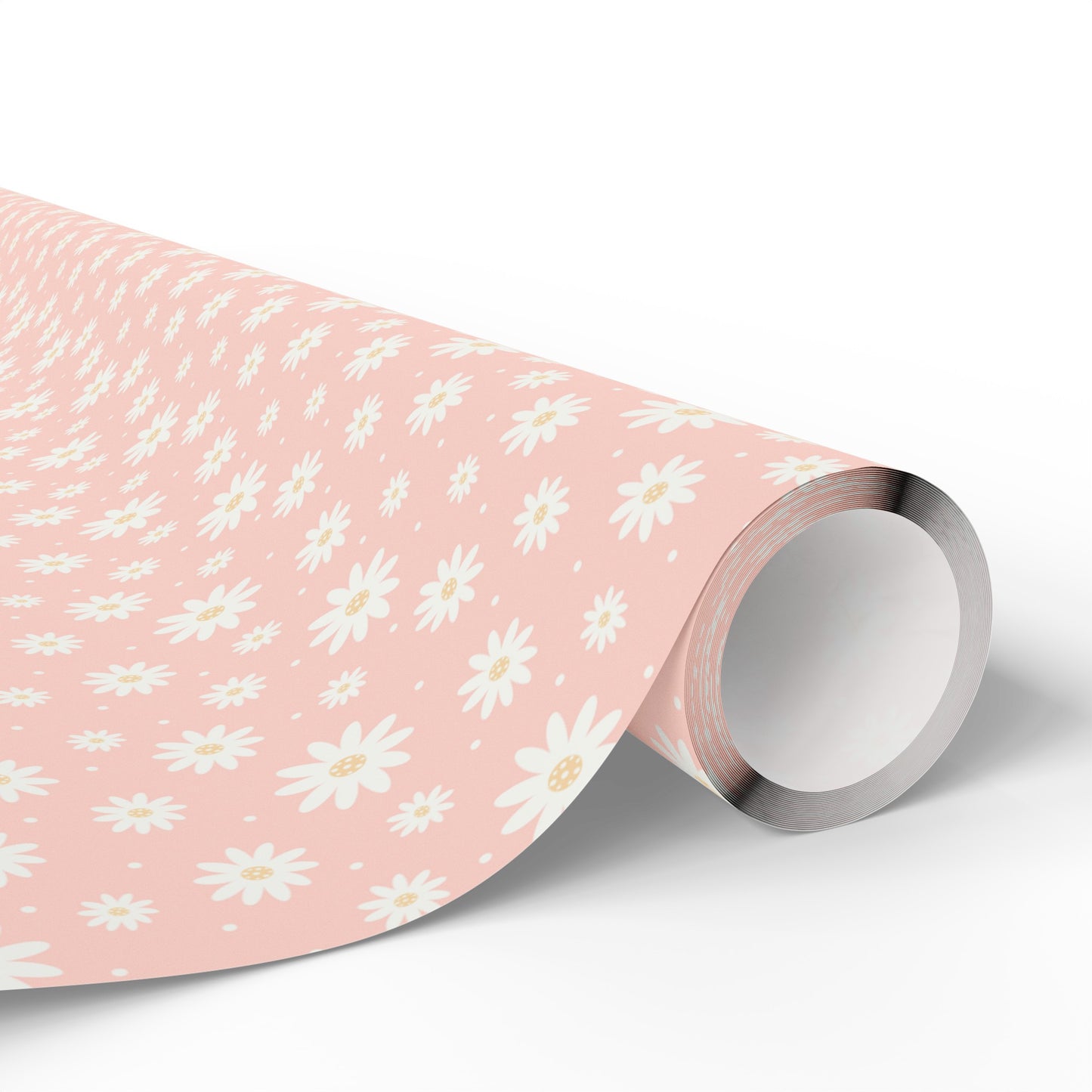 Pink Daisy Floral Wrapping Paper