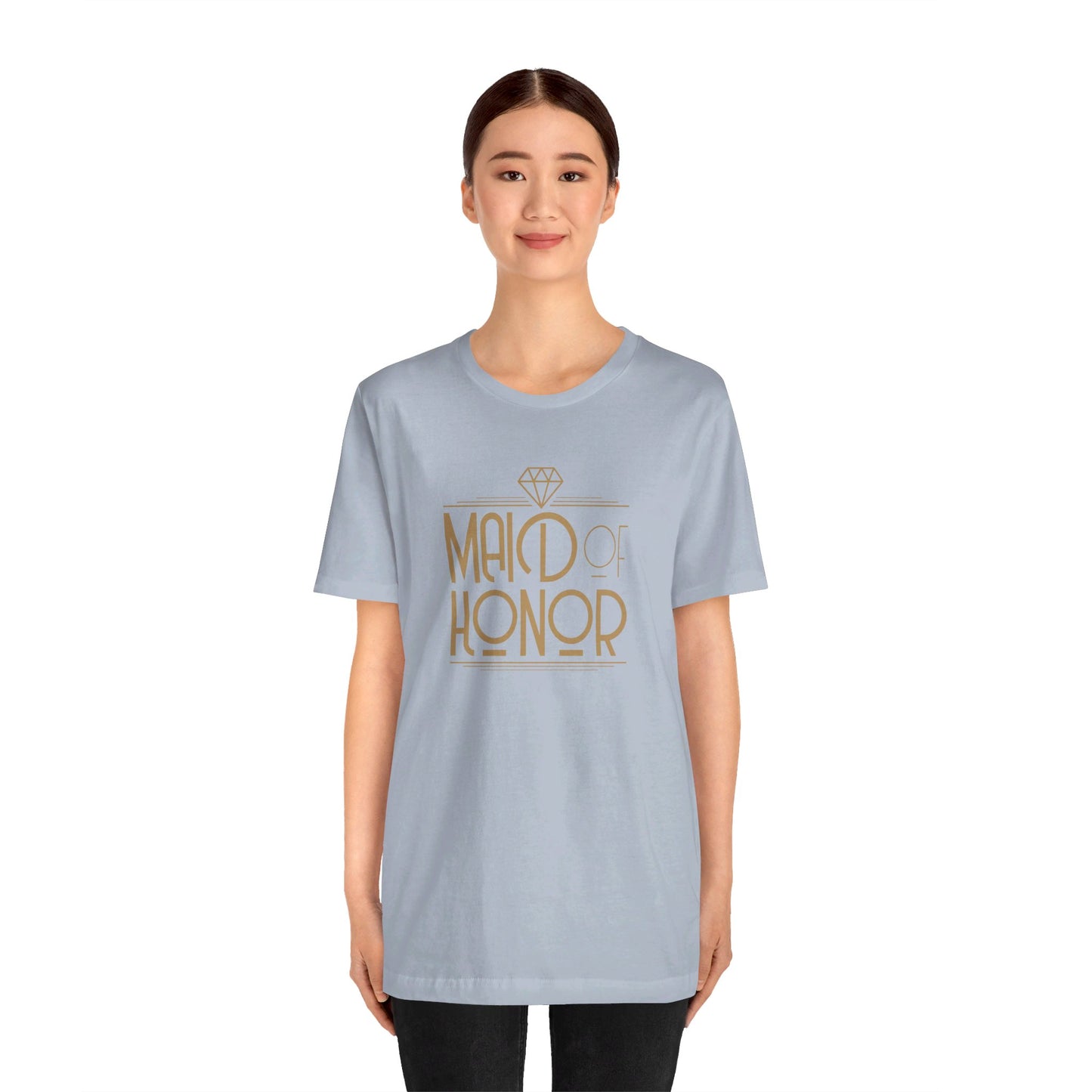 Maid of Honor Art Deco Unisex Jersey Short Sleeve Tee Bachelorette Party Shirt