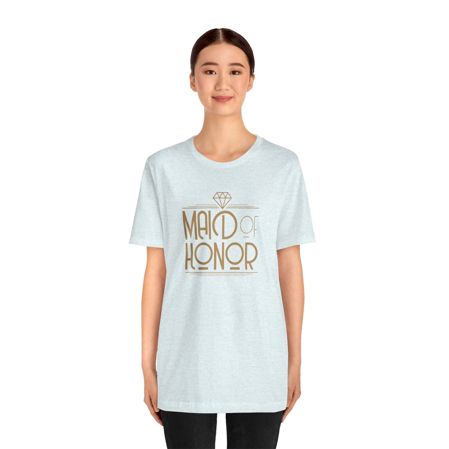 Maid of Honor Art Deco Unisex Jersey Short Sleeve Tee Bachelorette Party Shirt