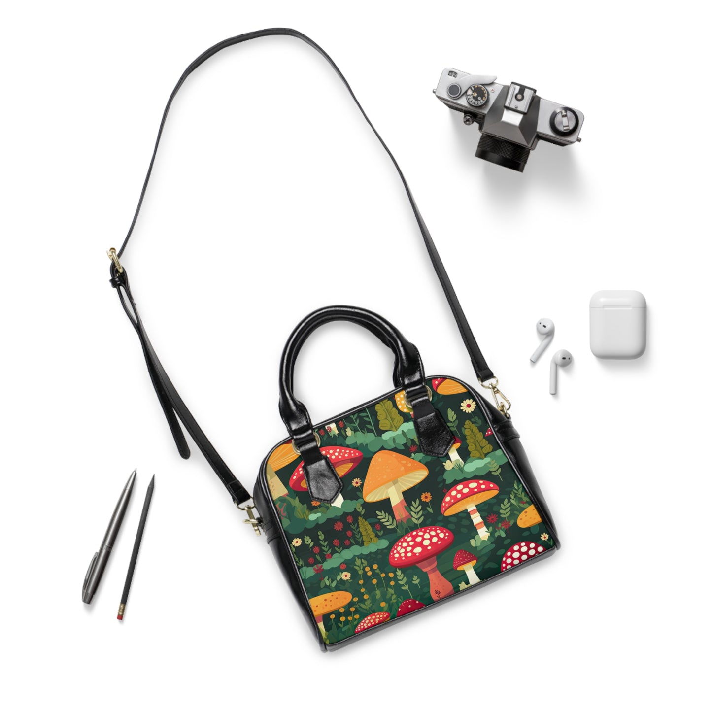 Retro Mushroom Shoulder Handbag