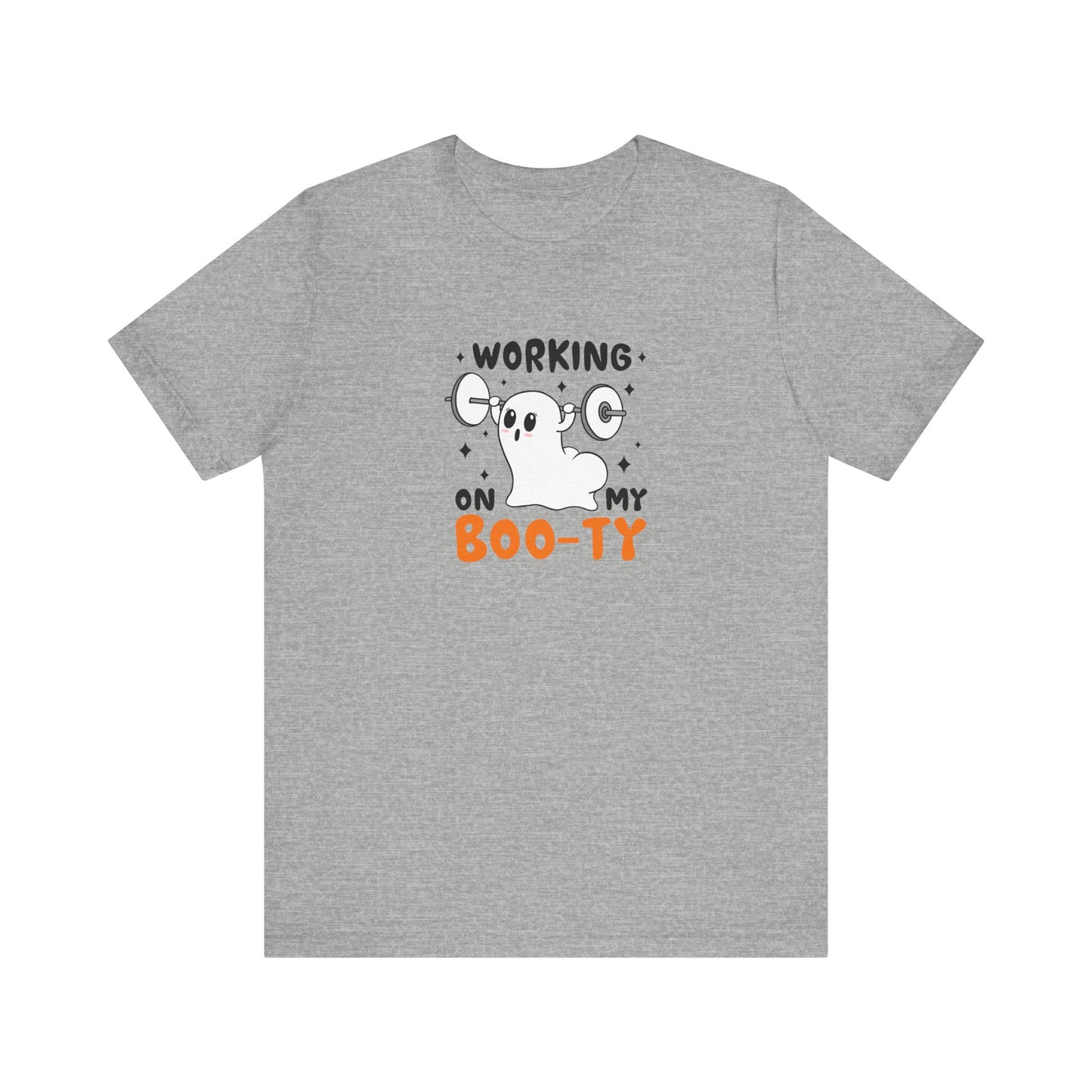 Working on My Booty Ghost Unisex Jersey Short Sleeve Tee Halloween Shirt