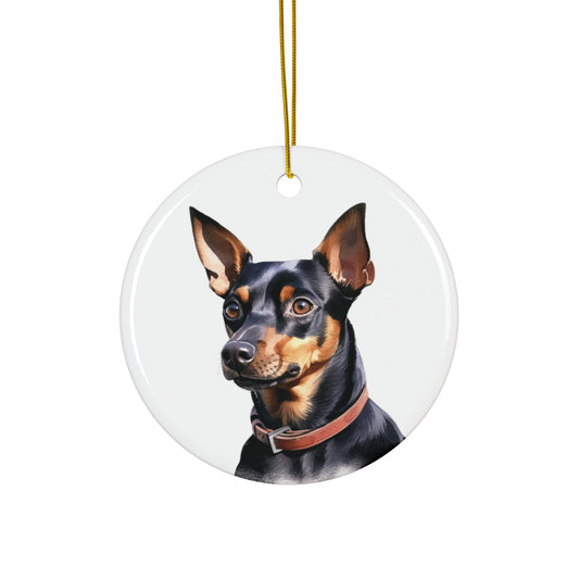 Miniature Pinscher Ceramic Ornament