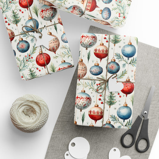 Ornament Christmas Gift Wrapping Paper