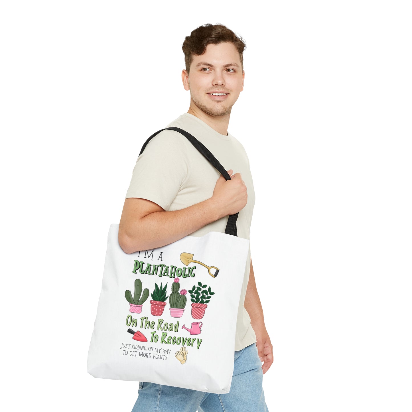 Plantaholic on the Way to Recovery Tote Bag Shopping Bag Reusable Tote Gardener Gift