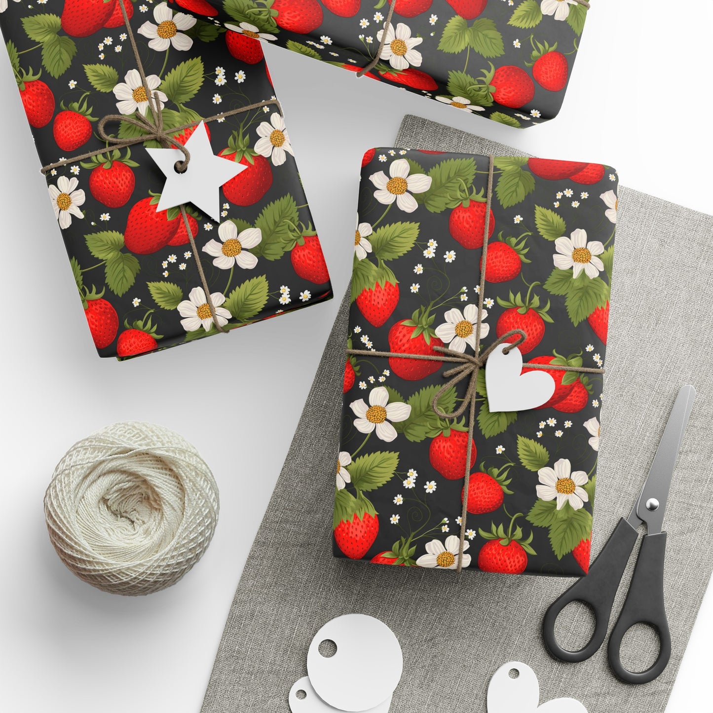 Strawberry Gift Wrapping Paper Holiday Wrapping Paper Christmas Gift Wrapping Paper Gift Paper Birthday Paper