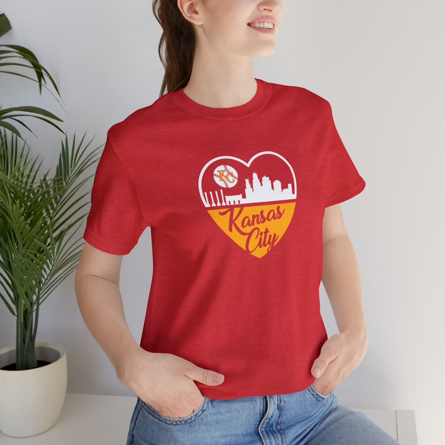 Kansas City Heart Unisex Jersey Short Sleeve Tee T-Shirt