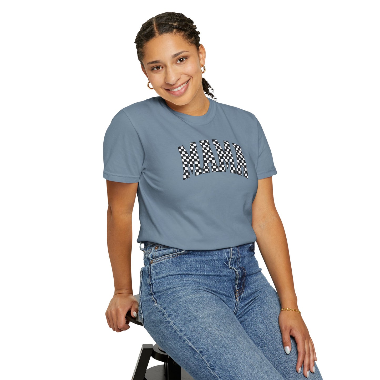 Checkered Mama Unisex T-shirt, Mother's Day Gift, Mom Life Shirt, Family Plaid Tee, Birthday Present for Mom, Gender-Neutral Shirt