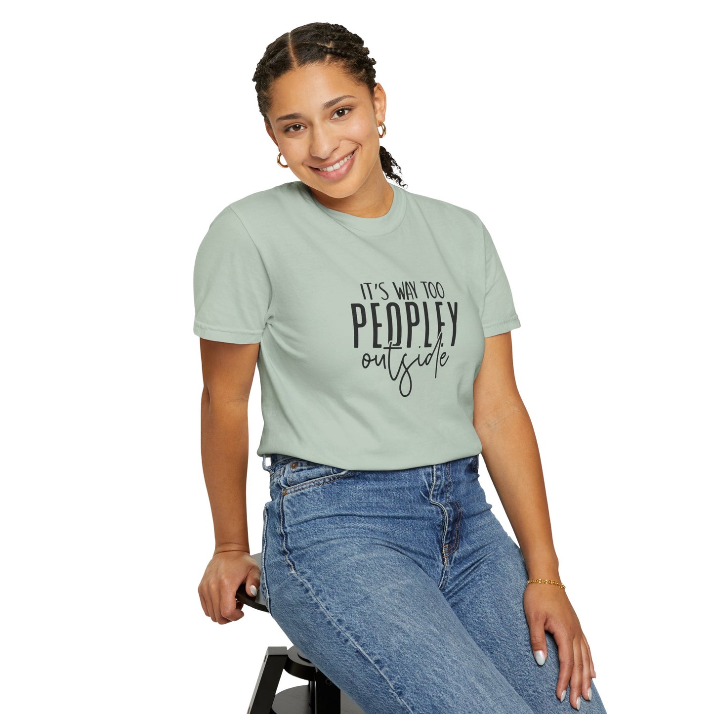 It's Too Peopley Tee, Sarcastic Graphic Shirt, Unisex T-shirt Gift, Introvert Humor Top, Snarky Saying Apparel
