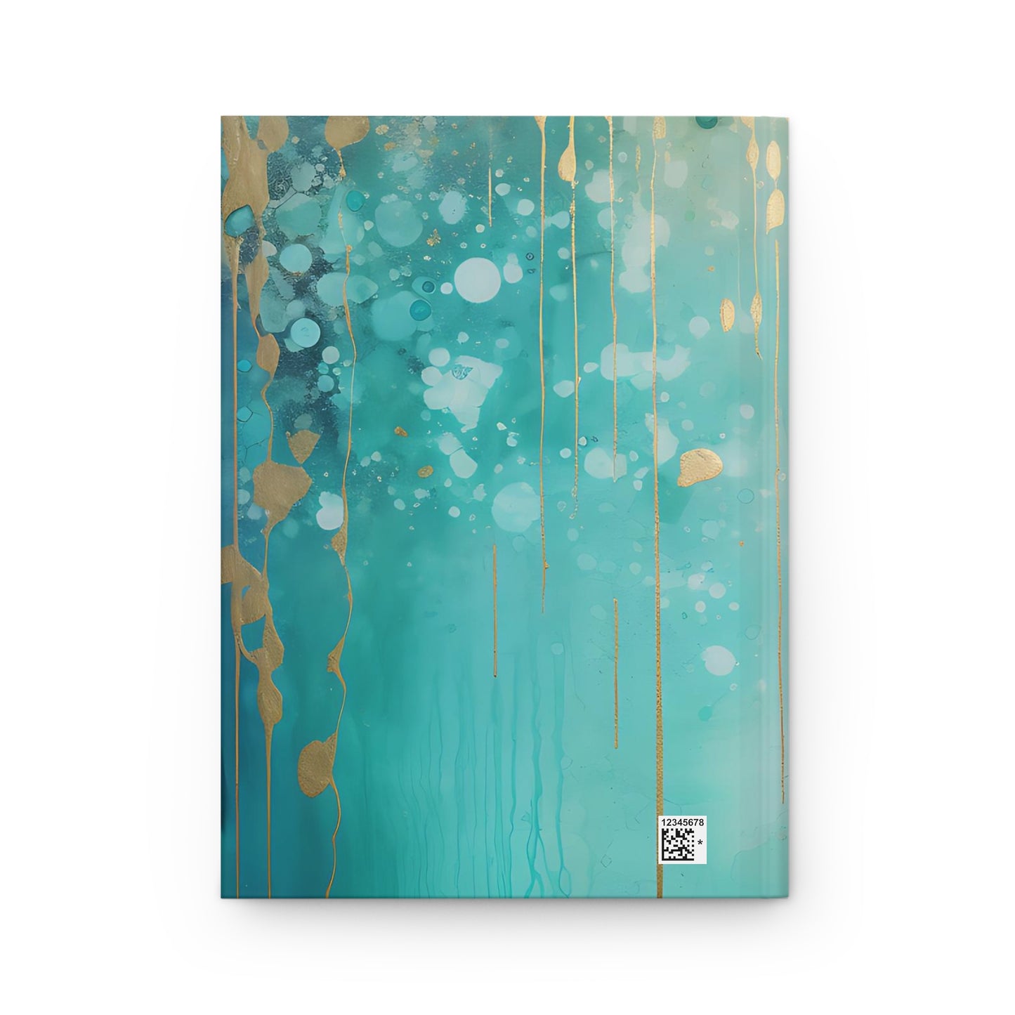 Motivational Tredny Teal Gold Hardcover Journal Matte Notebook