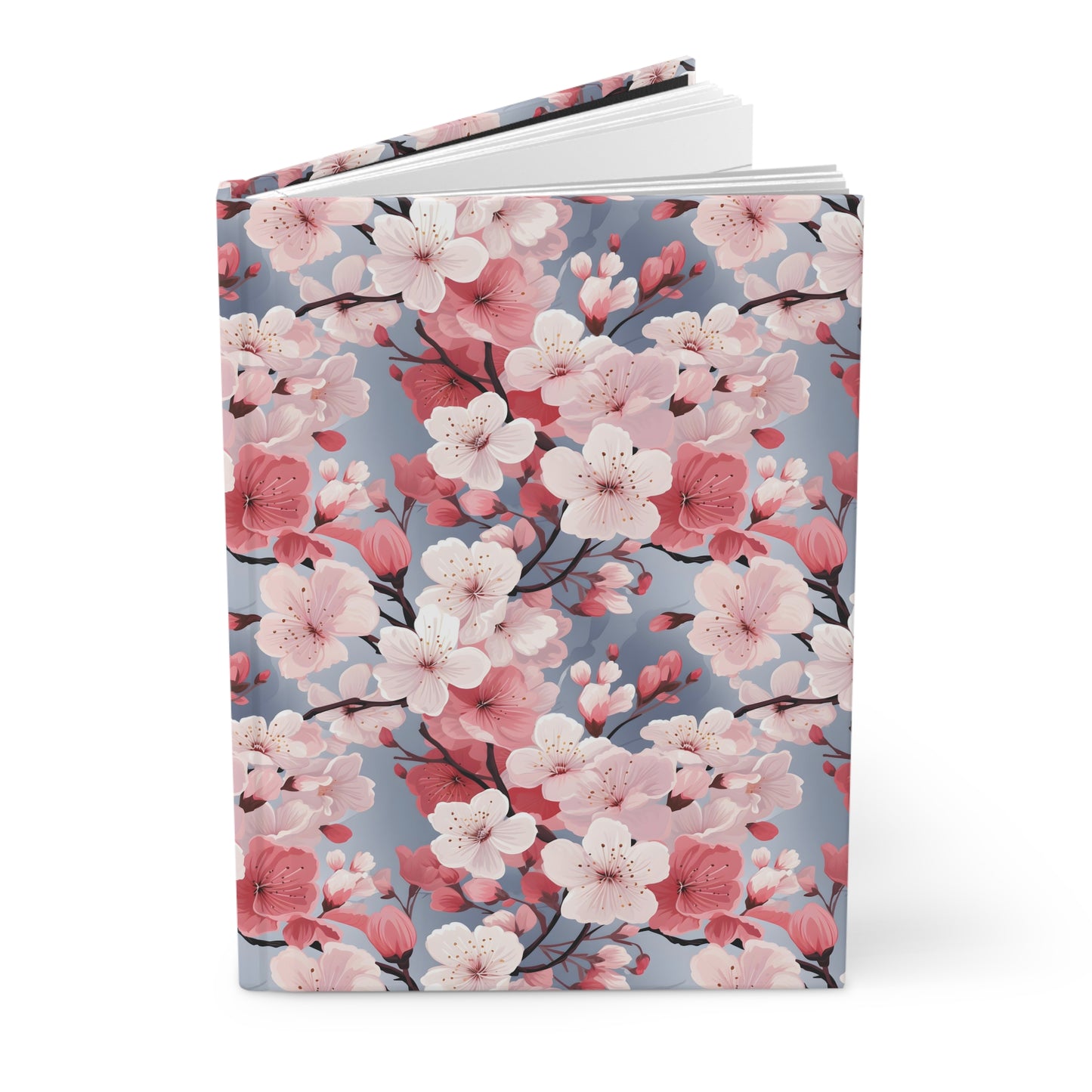 Sakura Cherry Blossom Hardcover Journal — Floral Notebook for Spring, Daily Journaling