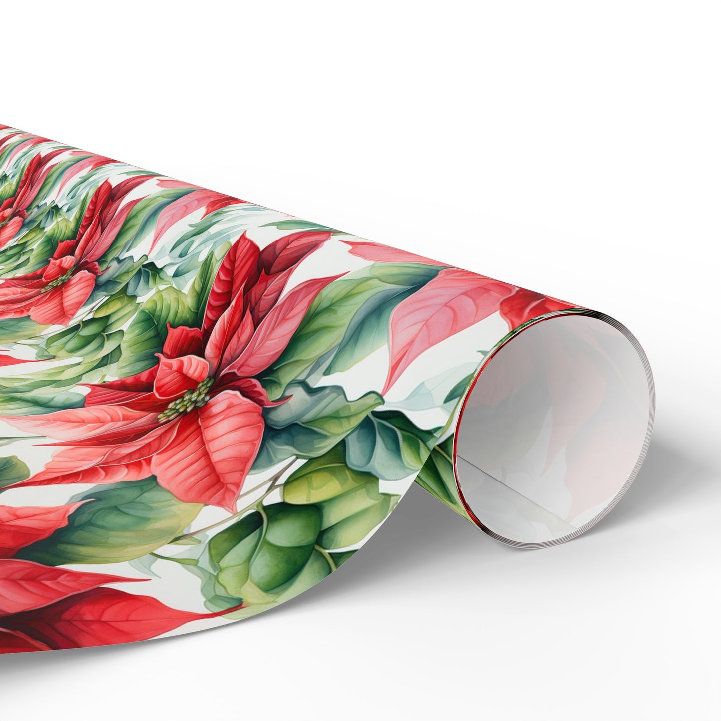 Poinsetta Christmas Gift Wrapping Paper