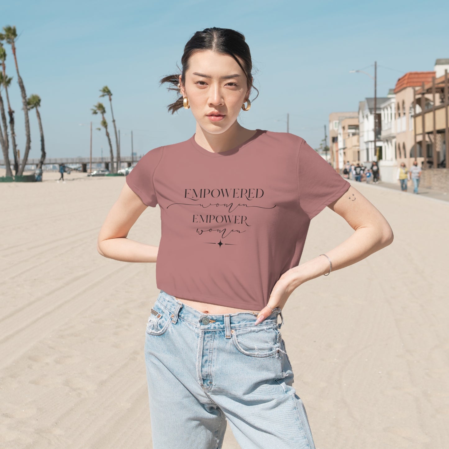 Empowered Women Empower Women Women's Flowy Cropped Tee