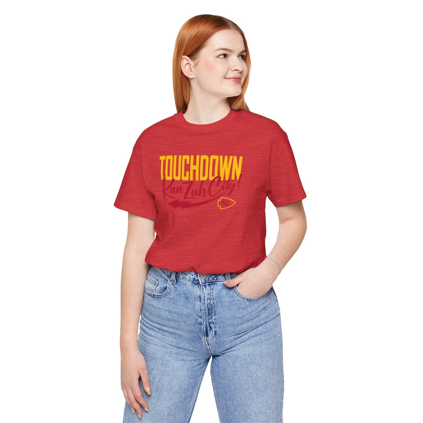 Touch Down Kan Zuh City Kansas City Unisex Jersey Short Sleeve Tee T-Shirt